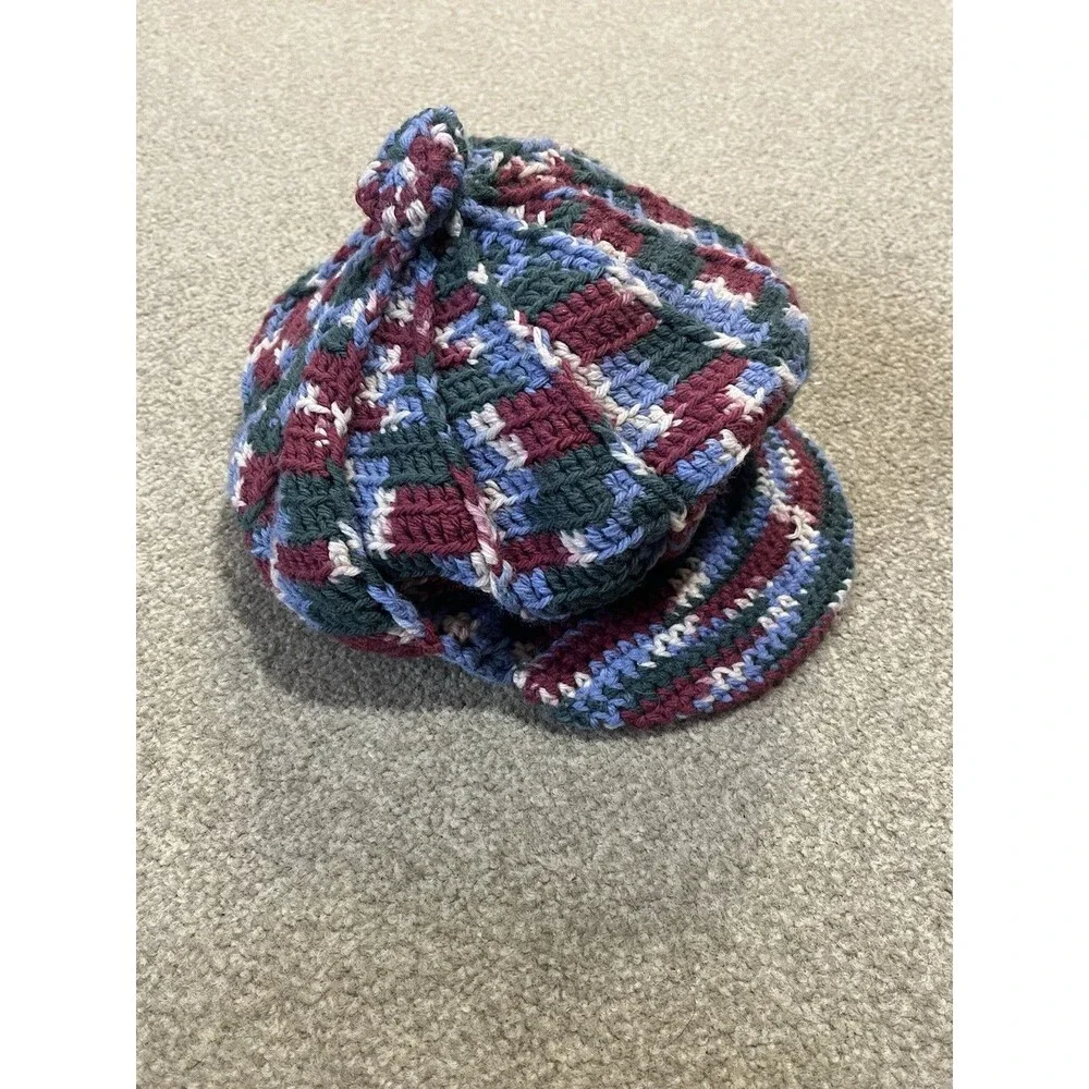 Handmade Women's Crochet Knit Chunky Hat | Multicolor